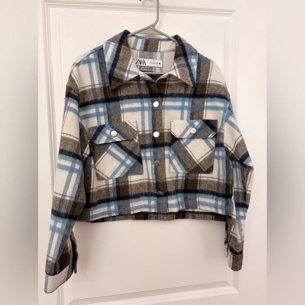 Zara Oversized Plaid Jacket